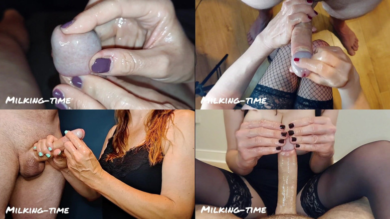 Milking-time: 사방에 자지가있다! 분할 화면 심판 4
