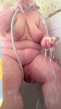 Bbwbootyful soaping my self having a shower fan request