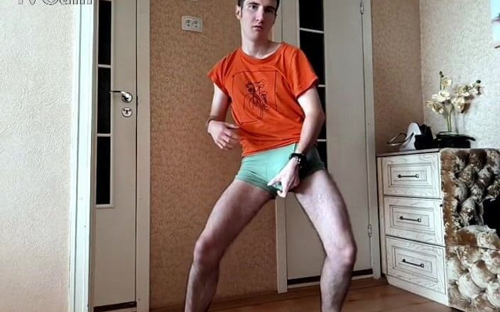webcamboy98: Naked Boy Shakes Cock and Cums with Vibrator