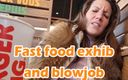 Lety Howl: Fast Food Exhib for Lety Howl and Blowjob