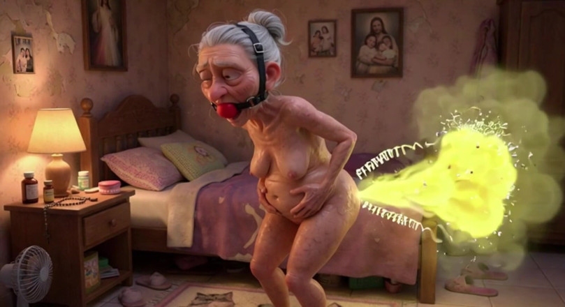 YOUR BEST FANTASY: Granny Farting Heavily in Bedroom - Long &amp; Stinky Farts