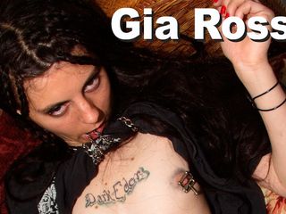 Picticon bondage and fetish: Gia Rossi Handcuffs Vibrator Clamps Masturbate