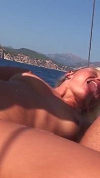 Blonde Babe's Yacht Threesome: Double Anal Stuffing & Dual Cum Loads!