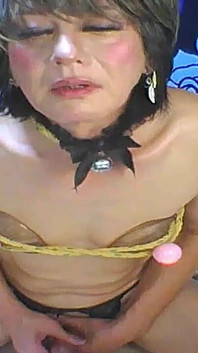 Tied up with a Rope and Ejaculated with a Boob Toy