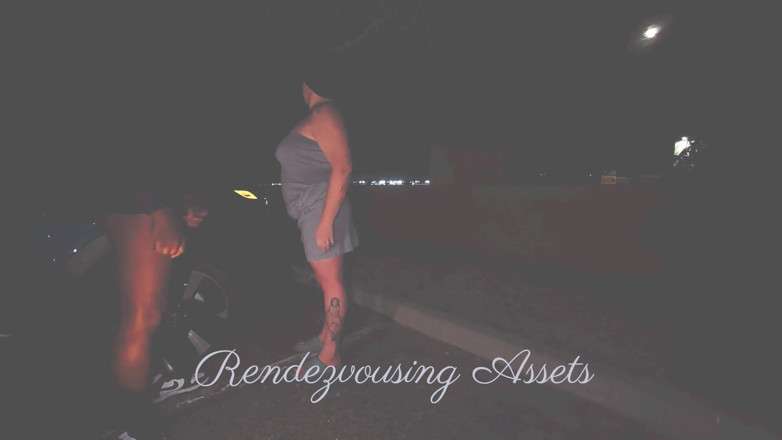 Rendezvousing Assets: Dark Parking Lot Public Sex with the Shiesty Mask on!