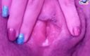 Saturno Squirt: Cyan and Pink with Hairy Pussy Masturbation, with Pussy Cream -...