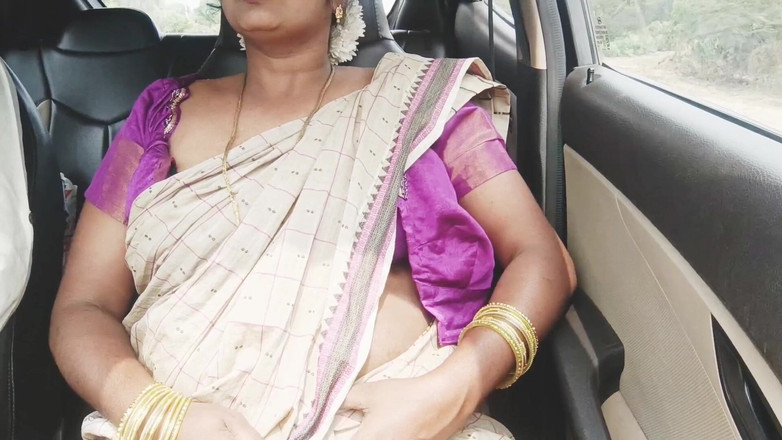 Telugu honey lips: パート-2、テルグ語の汚い話、義理の義理の息子の義理の母の車のロマンチックな旅