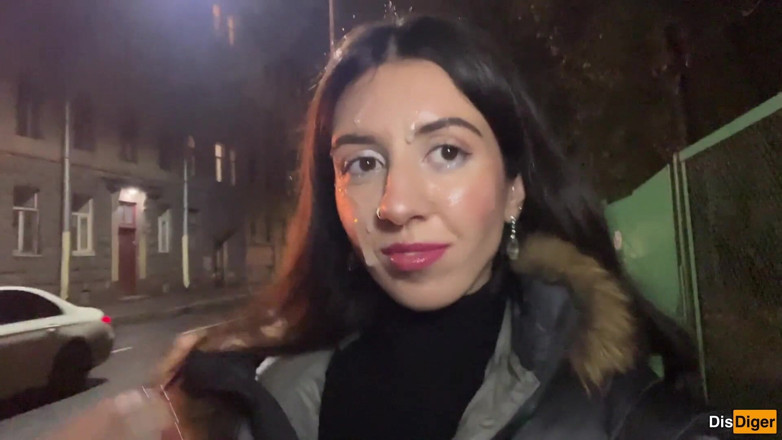 Dis Diger: Ruined Makeup Cum on Face - Public Cumwalk on Street Fur...