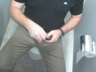 TJenner: Jerking off in the Public Toilet at Work