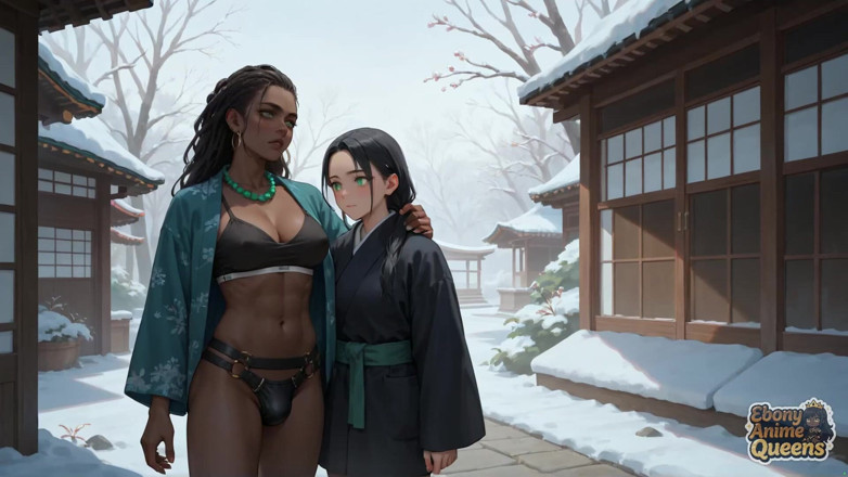 Ebony Anime Queens: Ebony, Horny, Slutty, and Messy for the First Time in...