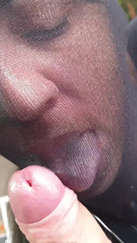 Cam POV pijpbeurt zwart omhulling nylon