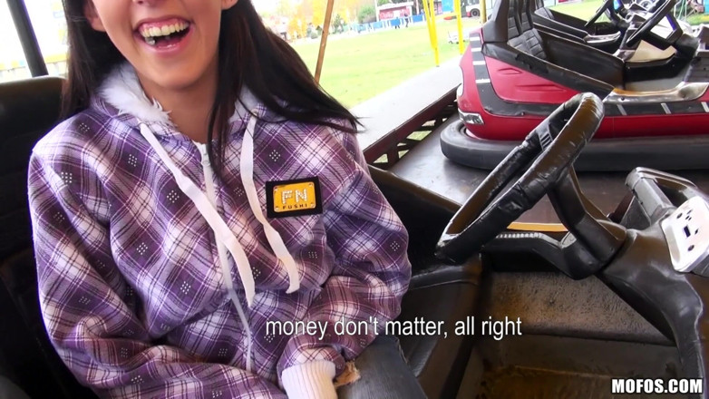 Public Pickups: Public Pickups - Brunette Czech El Storm Rides Bumper Cars &amp; Gives...