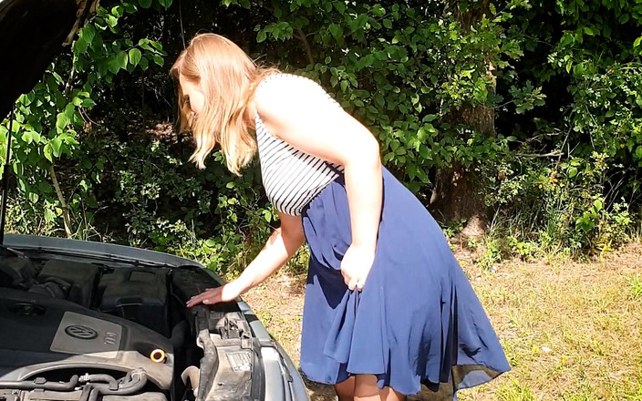 Cheating Cumsluts: Prezervativ scos curvă germană folosită și futută fără prezervativ când mașina...