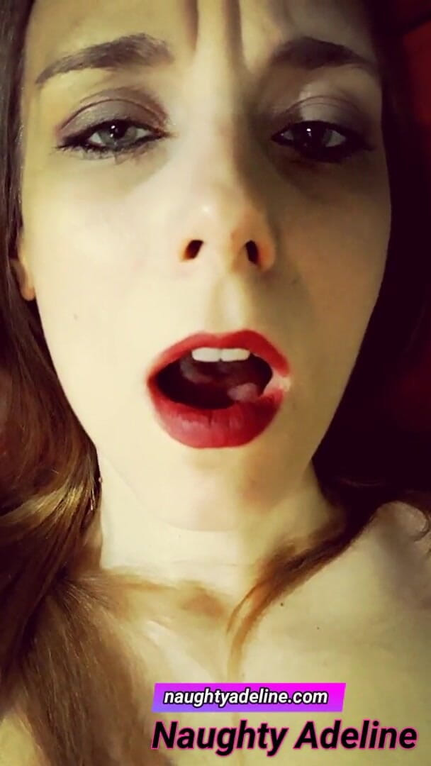 Naughty Adeline: Cum inside my pussy!