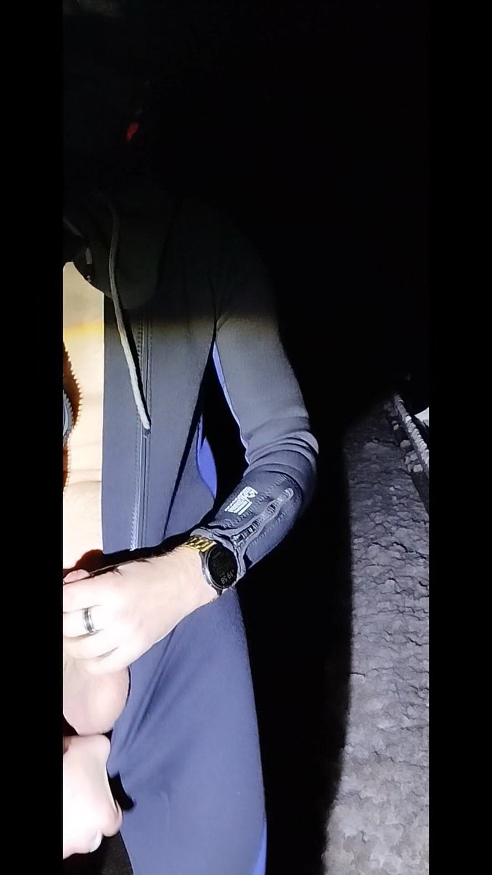 kickerscooter: Nocny jeździec zima