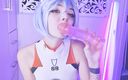 Your Waifu: Rei Ayanami plays with a huge dildo ii Evangelion