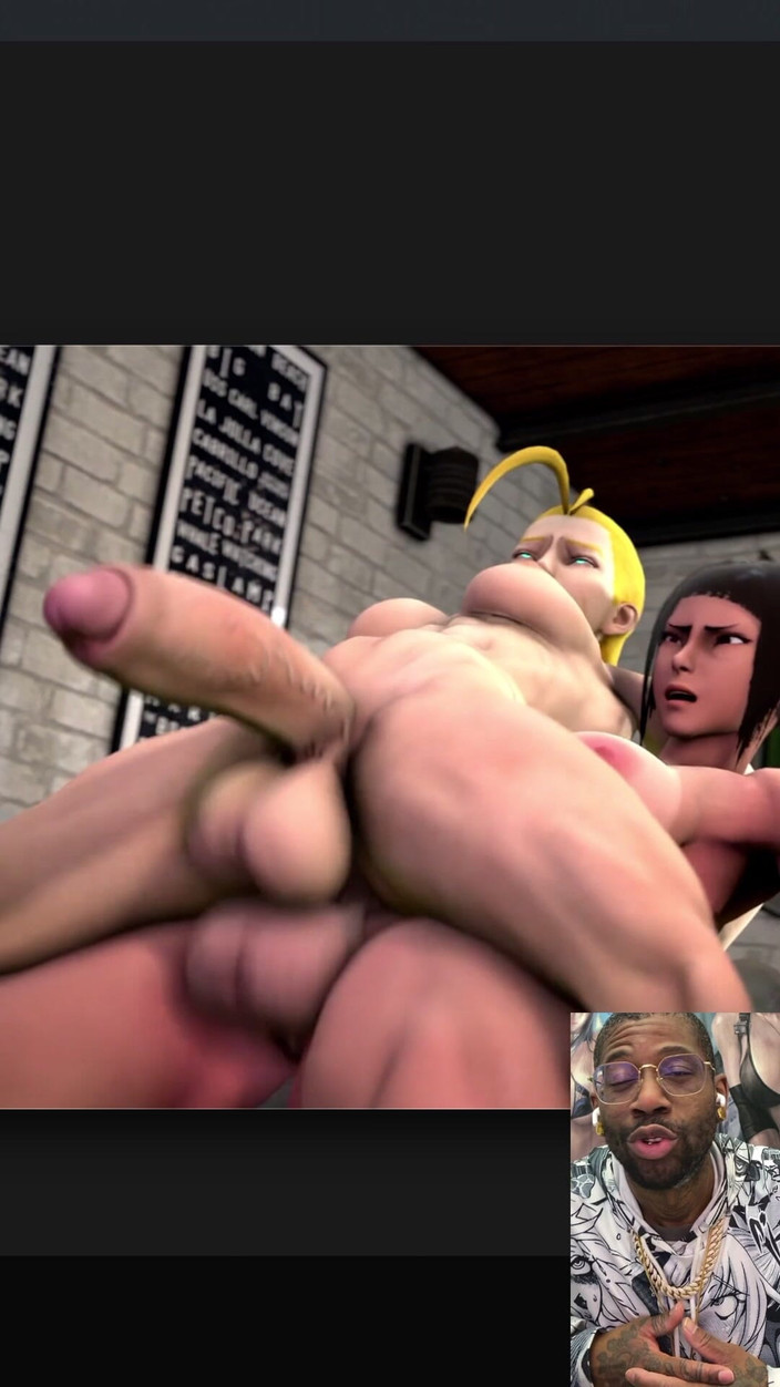 L6RD7BLU3 FUTA: La figa rasata rasata juri usa il suo cazzo transgender...