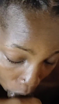 I Spent so Much Shopping Now This Ebony Slut Repay You with Blowjob Cumload on My Black Big Boobs - Mastermeat1