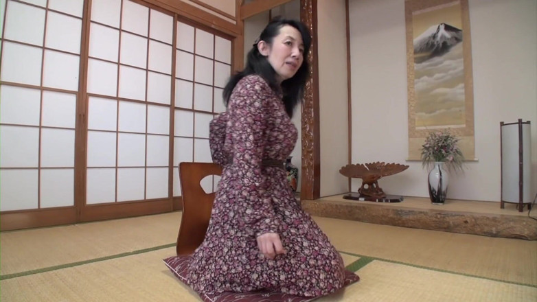 Japan Lust: Busty Japanese granny strips and rides cock