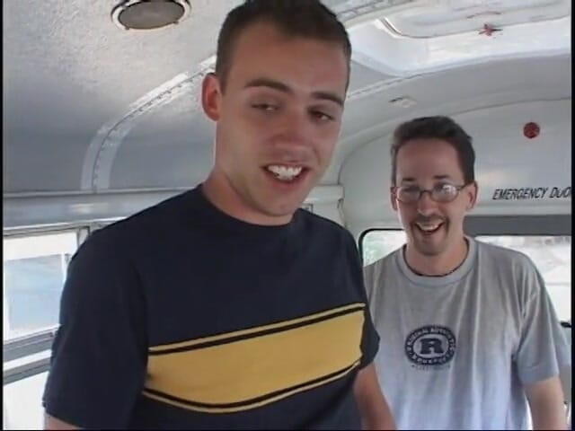 Glorious Double Penetrations: Alluring brunette teen gets plowed in the bus