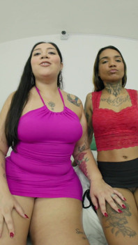 Big Booty Latina Lesbian Anal Toying with Lover