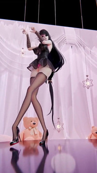 [mmd] Excuse Me; Erotic Tattoos; Striptease; Black Stockings; Squirting