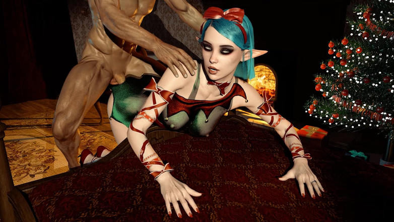 Wraith ward: Anale scopata con l'elfo di babbo natale a pecorina