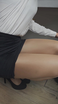 Office Fantasy: Watch Me Tease You in Shiny Pantyhose