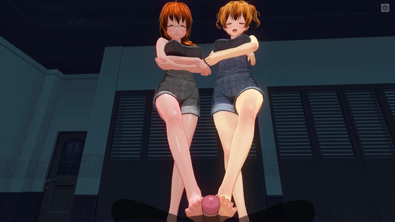 H3DC: 3D hentai POV two redhead stepsisters masturbate your cock with...