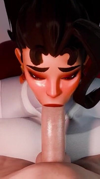 Overwatch, vendetta, schlampiger blowjob, pOV 3D-animation, regel34