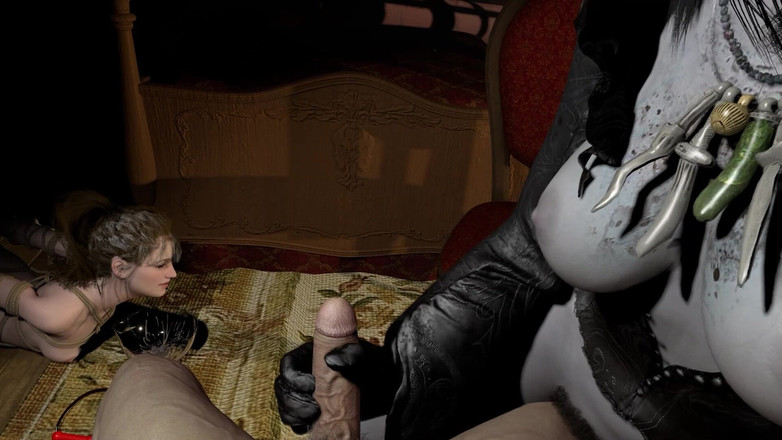 Wraith ward: レディ・カサンドラがおもちゃで遊んでいる - バイオハザードのパロディ