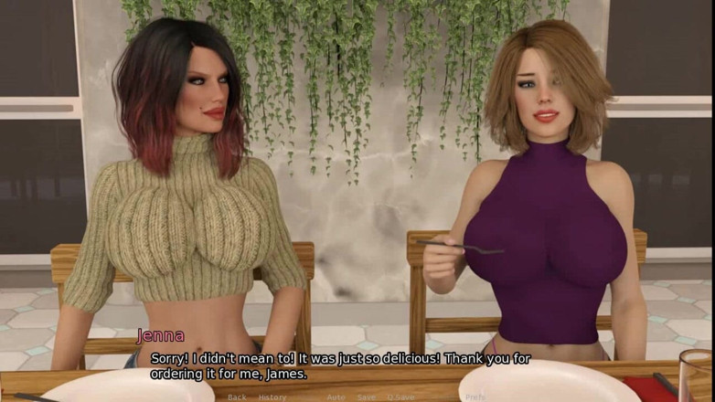 Dirty GamesXxX: 私のゲストのために喉が渇いた:2人の女の子とレストランで昼食ep 12