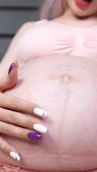 Belly Movements From Inside & Belly Worshipping