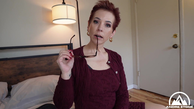 Andre Stone: Sexy Redhead GILF Tutor Ruby Lynne Distracts You From Studies