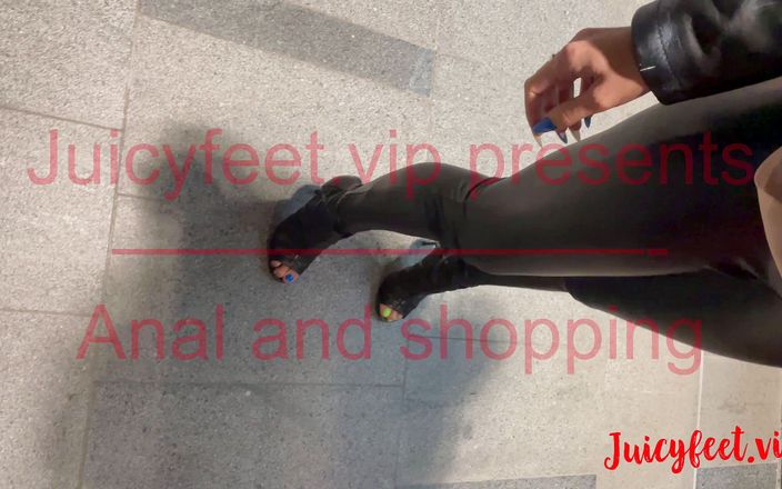 Giorgia feet: Amazing young MILF in shopping center: footjobs and anal