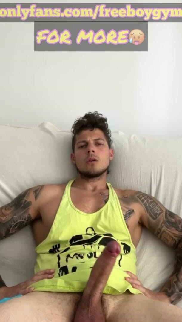 BoyGym: Pedaço ejaculação sem as mãos