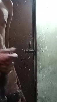 Massaging the Penis by Applying Oil and Soap