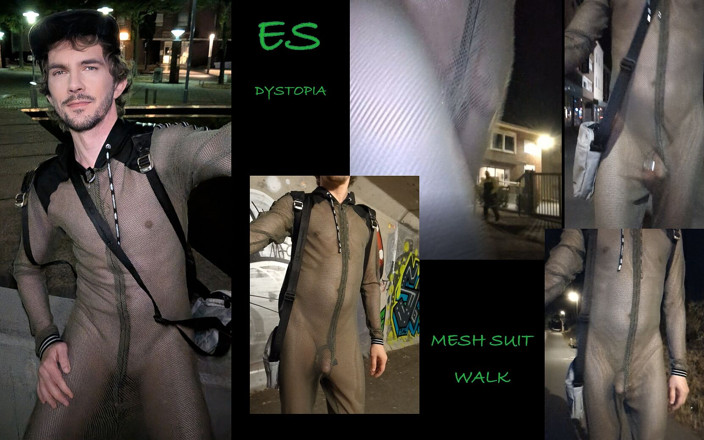 kinkygaynudist: Dystopia - Mesh Suit Walk