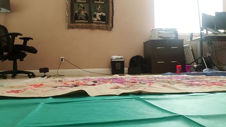 Kyla Keys: Bts Nud Body Pictură pe Pânză