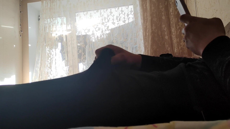 Auff: Masturbating at home in panties and watching porn
