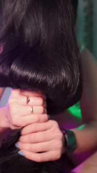 POV Eye Contact Hairjob and Hard Cumshot