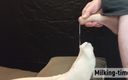 Milking-time: Oh No Not on My Bed Socks! 2x Cum on Feet...