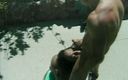 Analiscius: Lovely ebony babe gets ass fucked by swimming pool