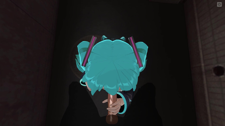 H3DC: 3d хентай, відео від першої особи, Hatsune Miku важко смокче твій член, поки ви не кінчите