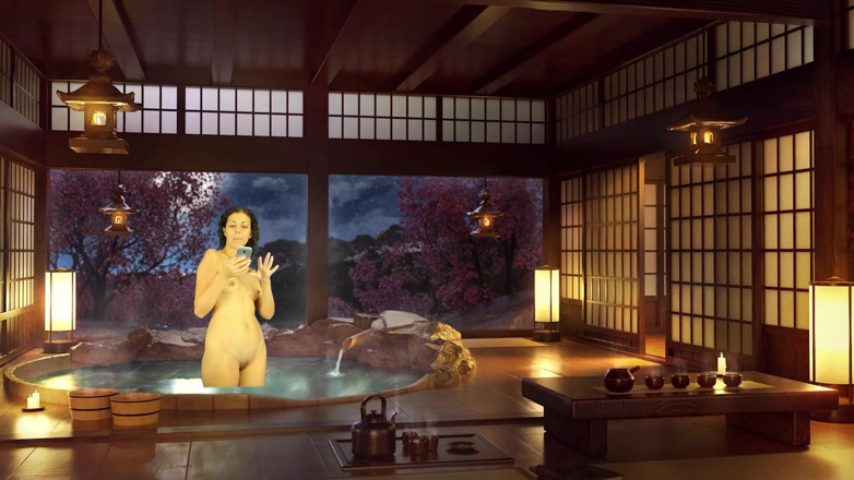 TheoryOfSex: Banyoda sidik cezası. Çıplak okuma. Japon hamamı. Julia V Earth.