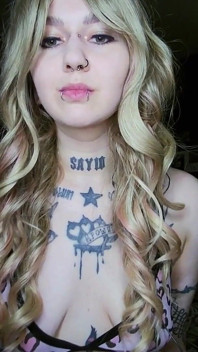 Sexy Alternative Blonde Drinking and Burping
