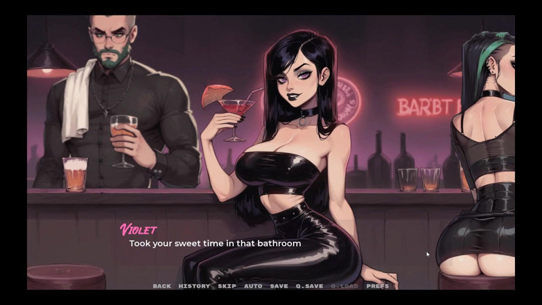 Cumming Gaming: 내 새 여자친구 [금기 헨타이 게임] 40화 고딕 소녀가 클럽 화장실에서 자지를 빨다!