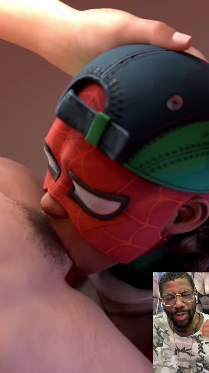 Good news media: mörkhyad Spider-Man slampa deepthroating Spooder-man's Thicc Hard Ass Cock