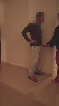 Hotwife Fucked at Building Party - Cum in Mouth