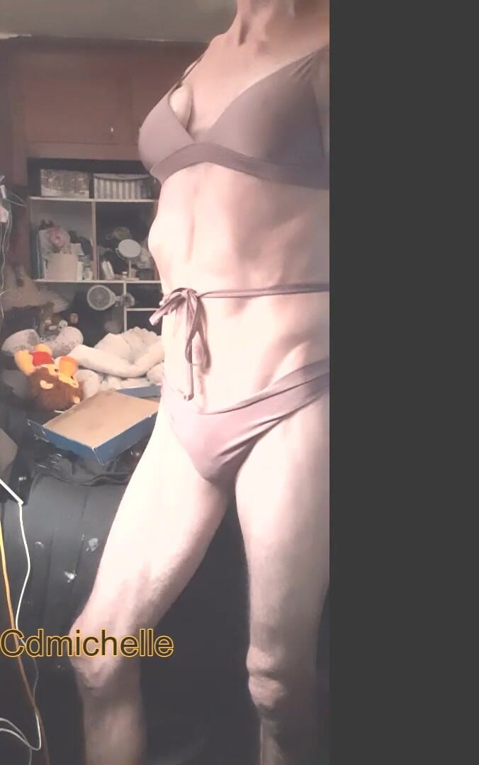 Cd Michelle lingerie: Cdmichelle V Hnědých Plavkách